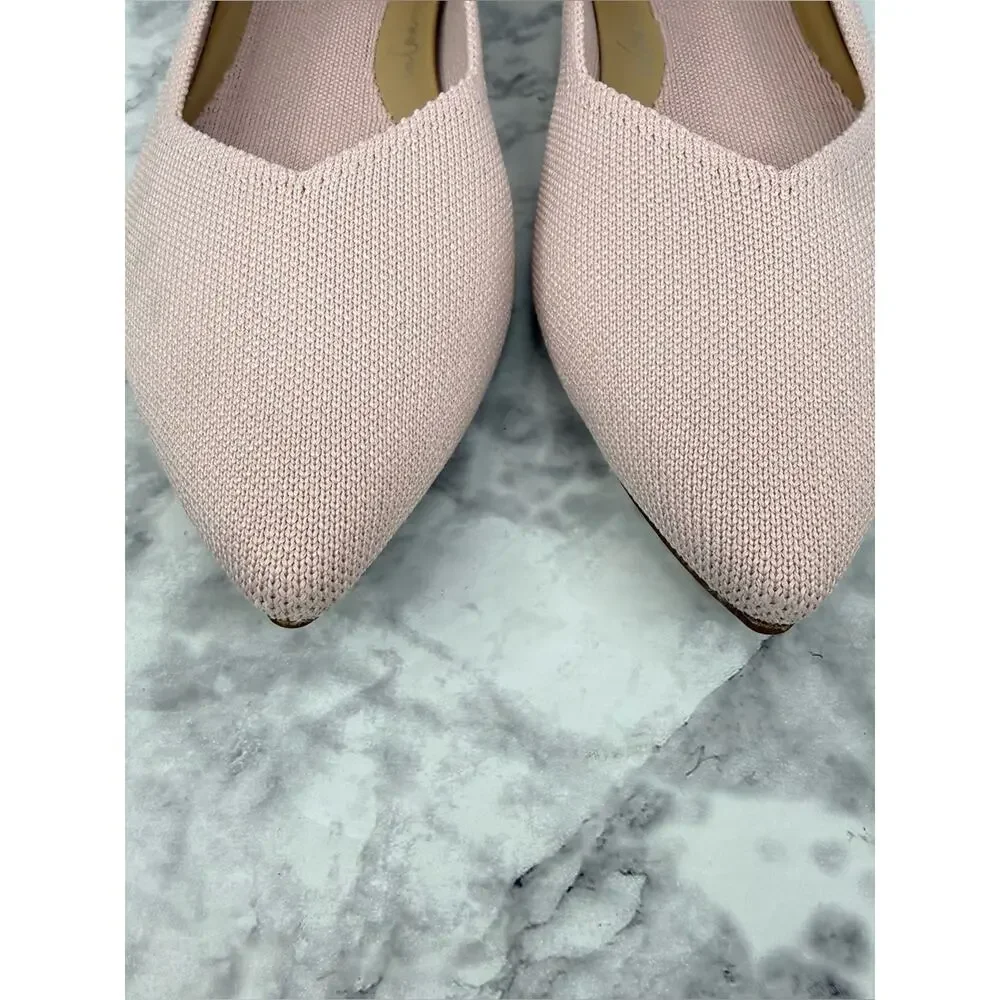 ROTHY’S The Point II Ballet Flat Slip On Comfortable Blush Pink Sz 8.5